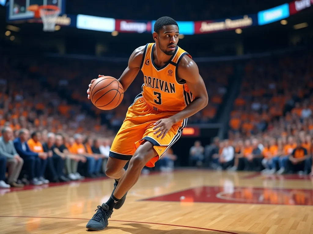 Cầu thủ bóng rổ thực hiện cú đánh fake dink to drive, giả dẫn bóng rồi bất ngờ xâm nhập, khiến đối thủ trở tay không kịp.