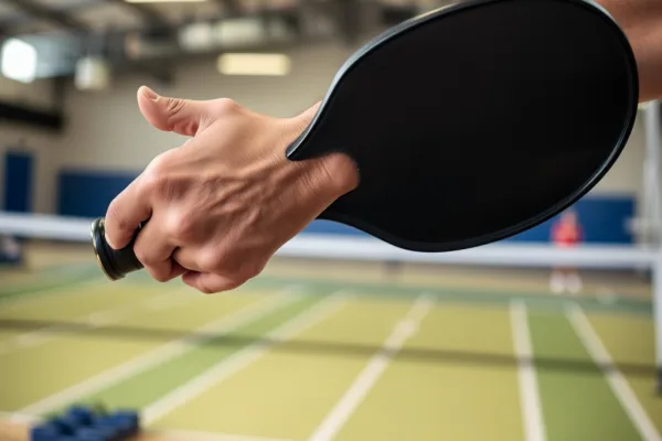 Chuyên gia pickleball 10 năm kinh nghiệm hướng dẫn kỹ thuật cầm vợt pickleball đúng trong phòng tập, chia sẻ lời khuyên chọn vợt phù hợp để không bị hớ.