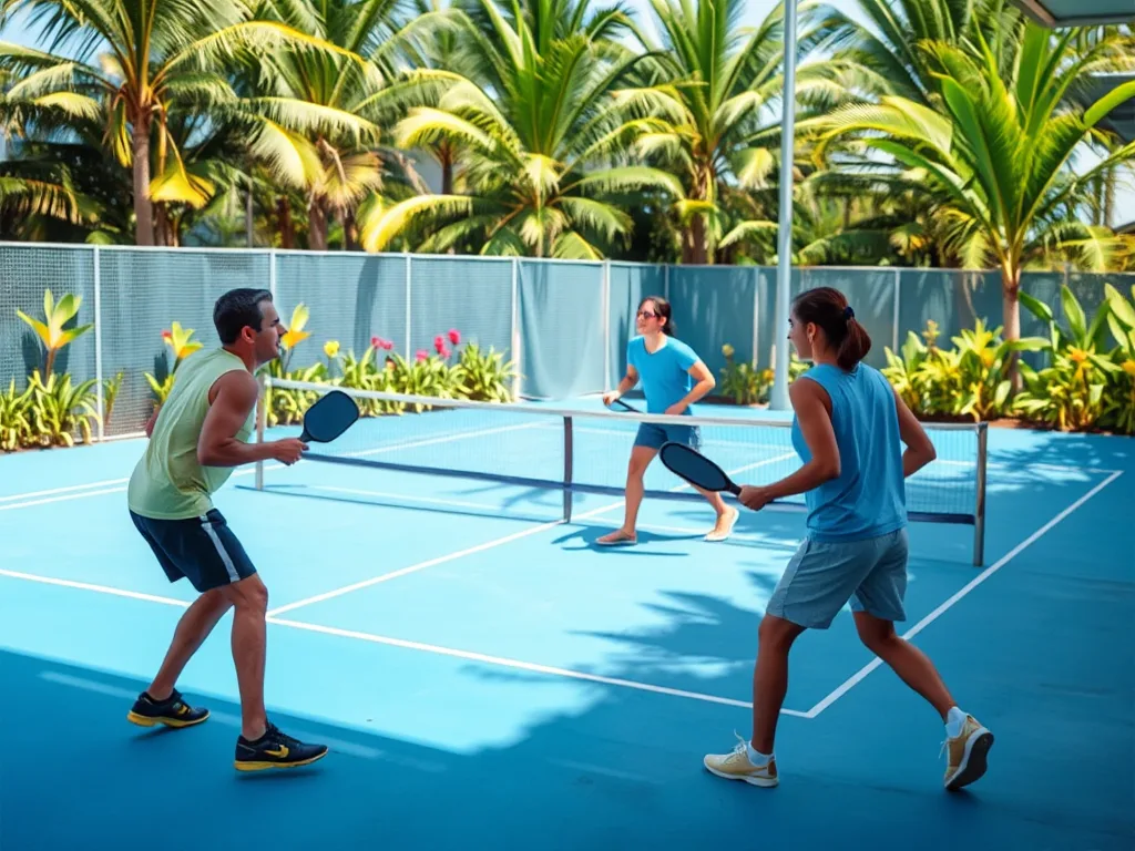 Không gian sân pickleball mở tại HitPark Quận 2 với dịch vụ đẳng cấp, người chơi đang thi đấu trên sân hiện đại. Không gian sân pickleball mở tại HitPark Quận 2 với dịch vụ đẳng cấp, người chơi đang thi đấu trên sân hiện đại.