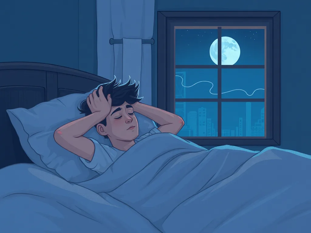 Người trẻ trằn trọc, bịt tai vì tiếng ồn pickleball vọng từ ngoài cửa sổ đêm khuya, gây mất ngủ và căng thẳng.