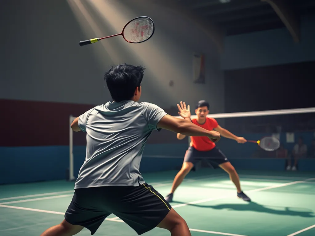 Vận động viên thực hiện cú smash mạnh và đối thủ phòng thủ tinh tế trên sân đấu, minh họa chiến thuật Soft Game khắc chế lối chơi Bangers.