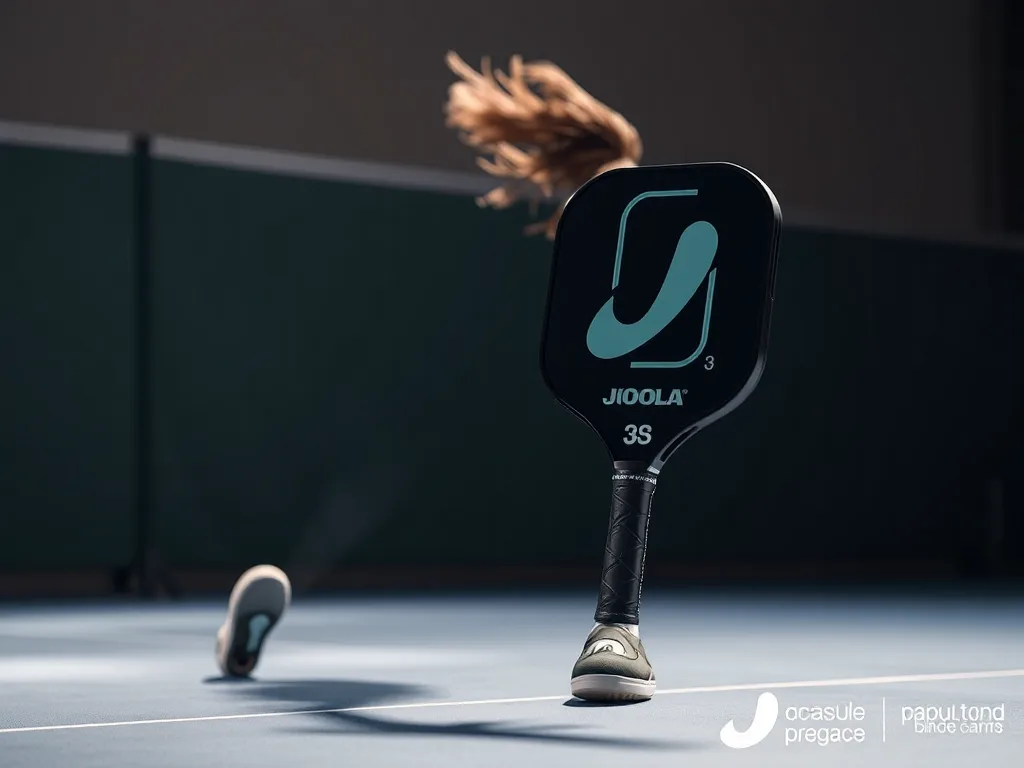 Vợt pickleball Joola Anna Bright Scorpeus 3 đang được chơi, thể hiện công nghệ Propulsion Core và bề mặt Carbon 3S trên sân. Vợt pickleball Joola Anna Bright Scorpeus 3 đang được chơi, thể hiện công nghệ Propulsion Core và bề mặt Carbon 3S trên sân.